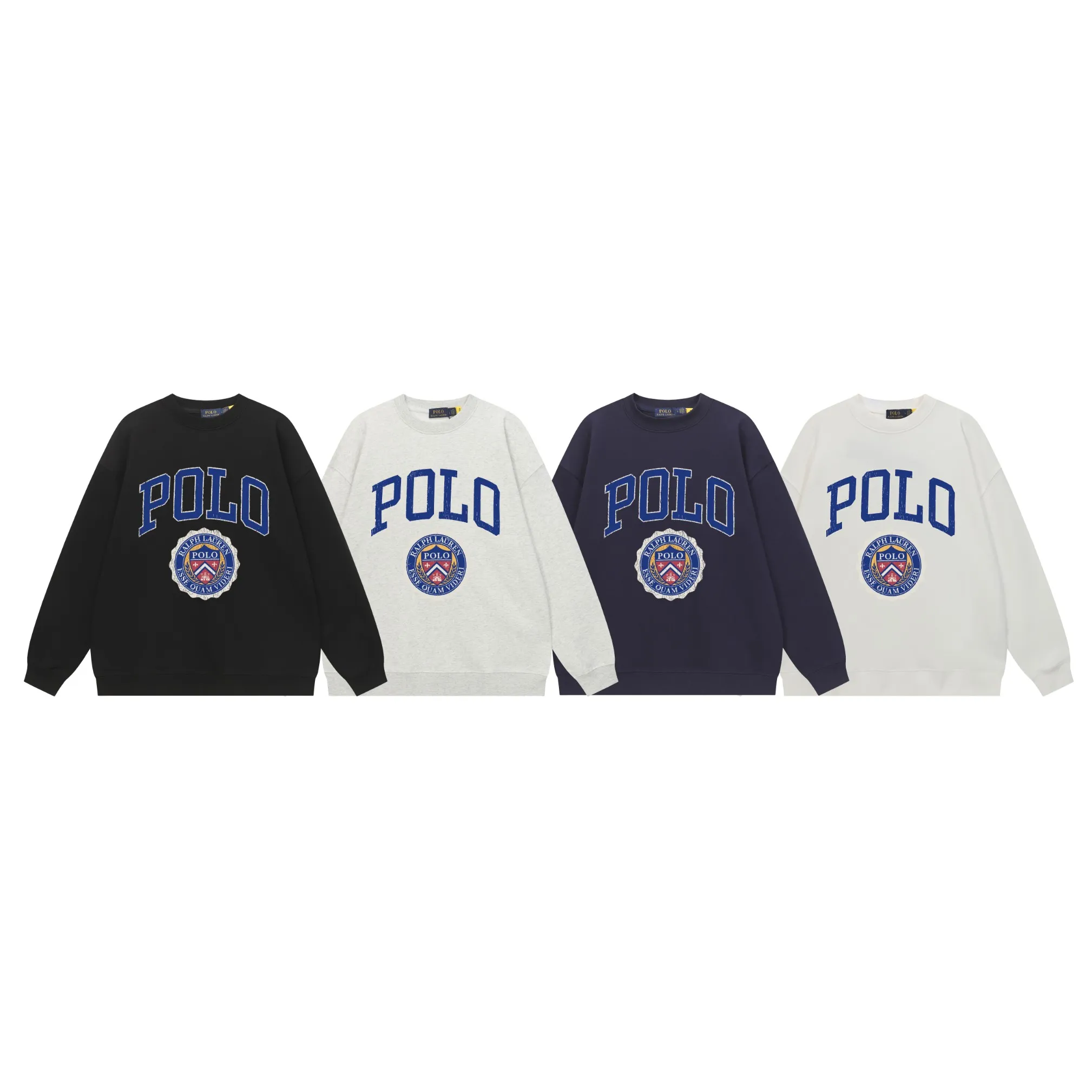 P200 Long-term stock] RalphLauren/Ralph Lauren 2025 autumn and winter new bear letter print 420g heavy large terry sweatshirt Ralph Lauren's age-reducing item, the coat fabric is made of 85% cotton ➕15% polyester, which not only retains the softness, comfort and breathability of cotton, but also adds the wear resistance and wrinkle resistance of polyester fiber, making the clothes more durable and easy to care for. Even in slightly cooler weather, you won't feel stuffy when wearing it. This kind of fabric has a natural crisp feel and is not easy to pill or deform. The bear on the chest is printed with English letters. It is full of color, full of three-dimensionality, and lifelike, adding a bit of liveliness and interest to the whole sweatshirt. There is no pressure to dress, regardless of age or gender. Complete accessories! Color: black, white, navy blue, light floral gray Size: M-L-XL-XXL